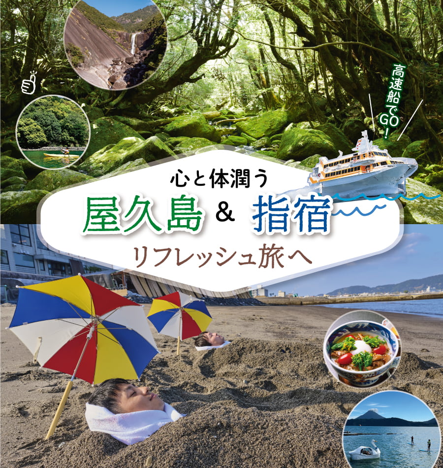 心と体潤う、世界自然遺産屋久島＆指宿の旅。高速船でGO！ | あちこち | リビング新聞の編集ライターが届ける鹿児島のおでかけ情報